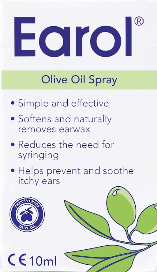 Earol olive oil spray for ear wax softening